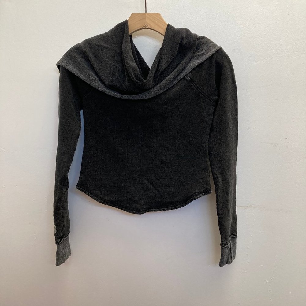 Free People Cowl Neck Sweater with Thumb Holes